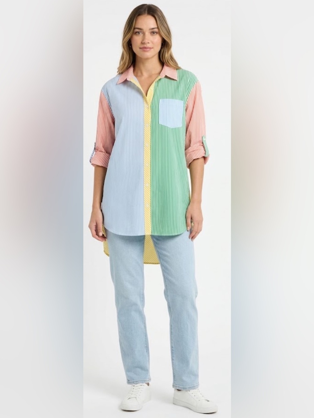 True Destinations Multicolor Striped Women’s Shirt